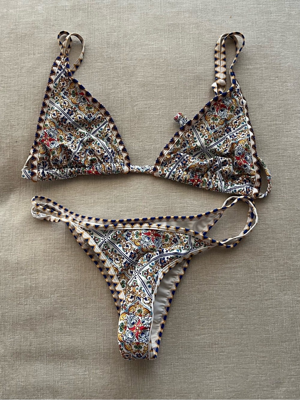 Bydee beaded Sicilia bikini set.